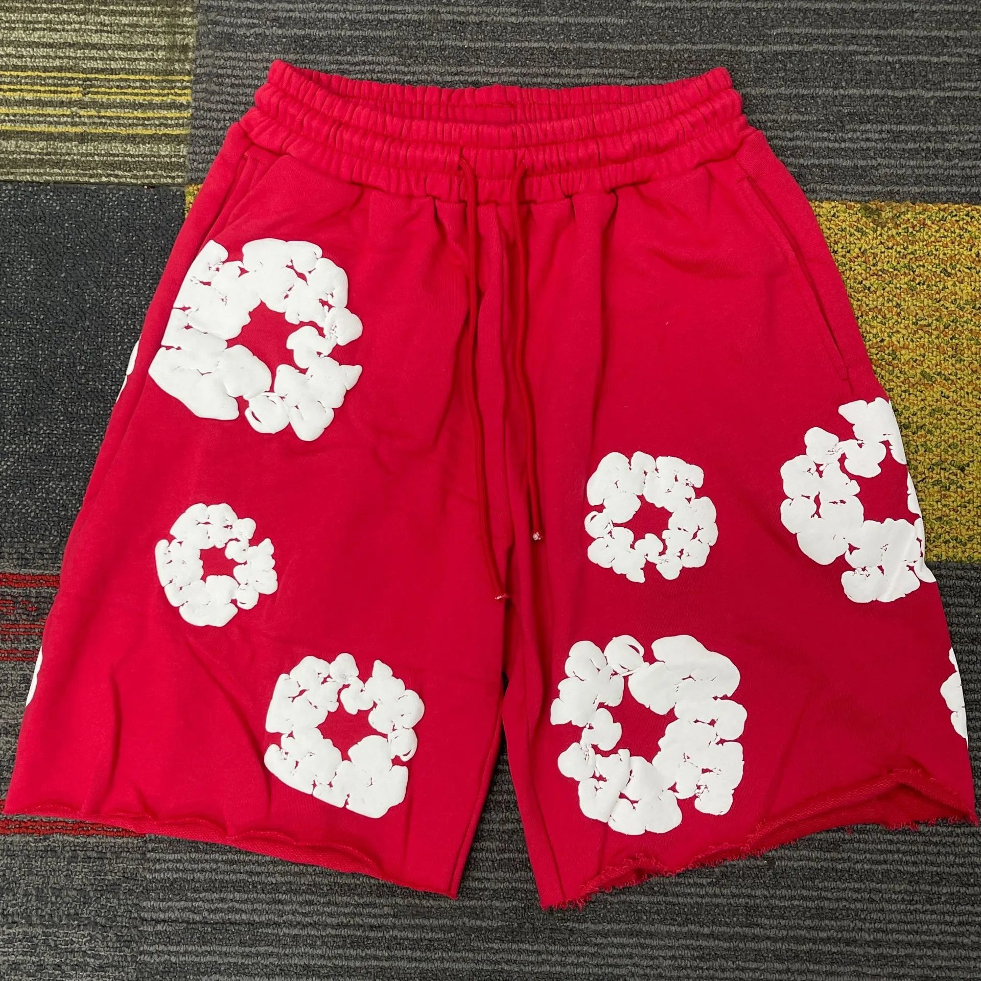 red shorts