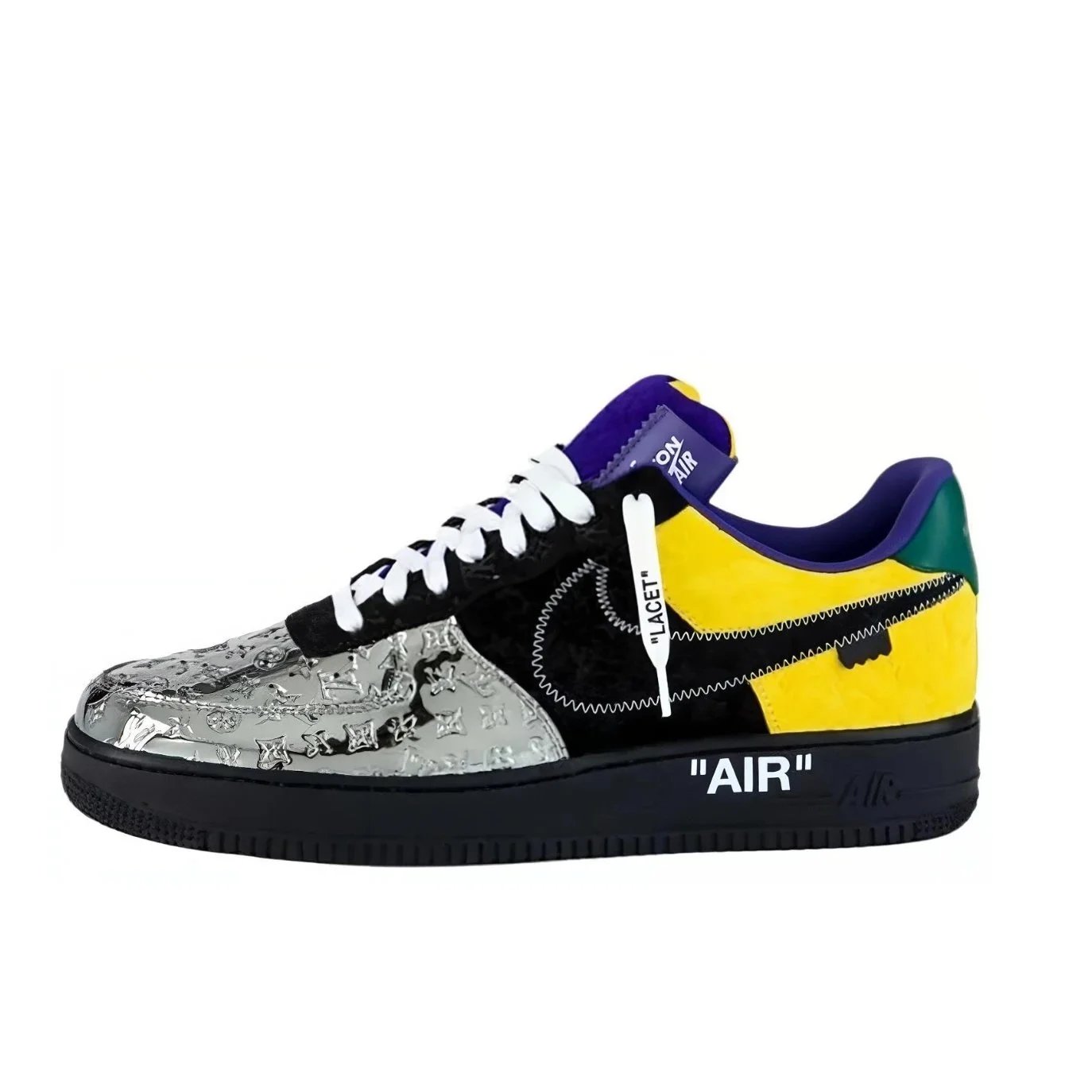 LV Black Silver Yellow