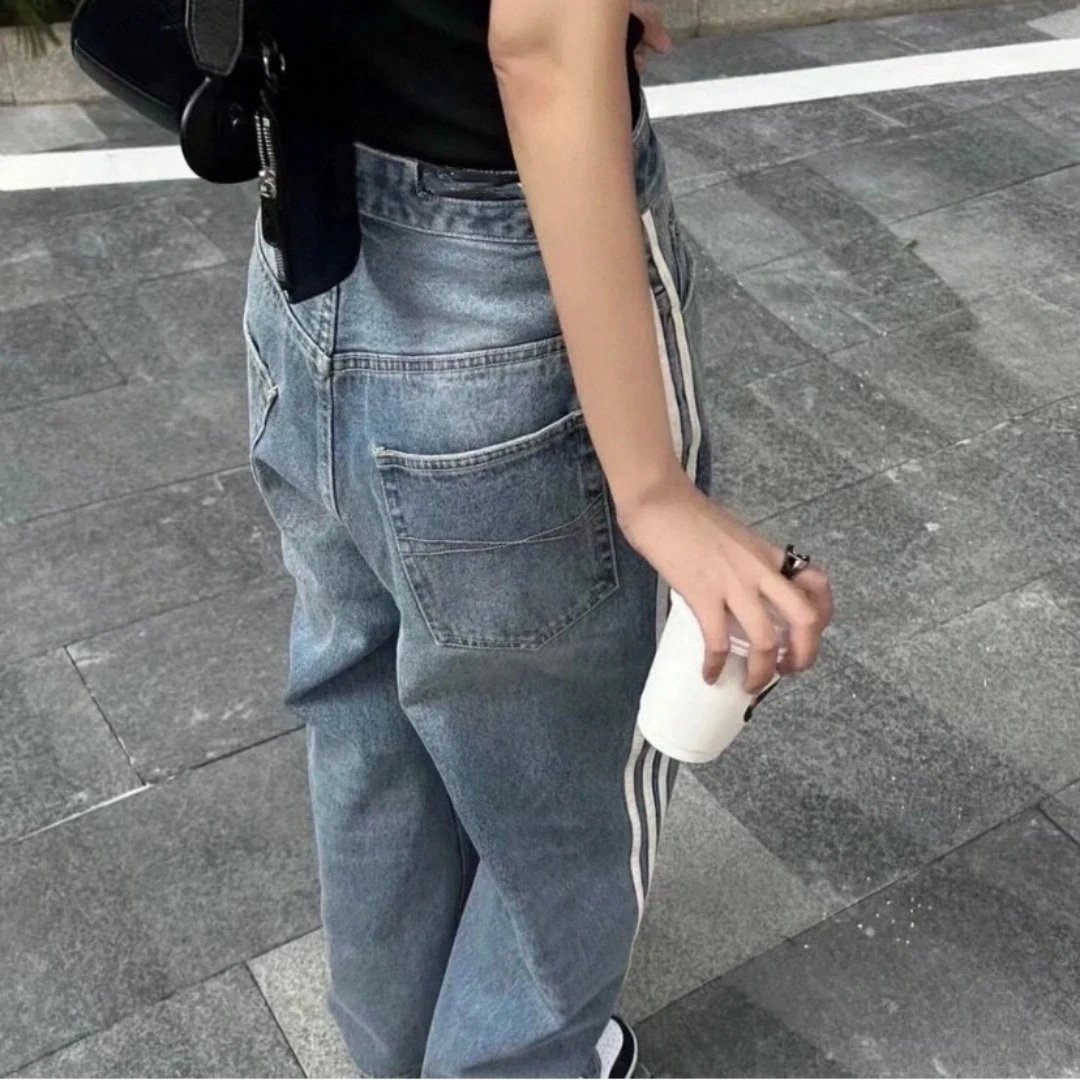 Gradient Three Stripe Wide Leg Jeans photo 7