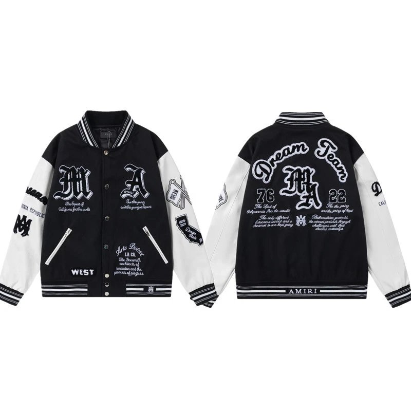 Embroidered Bone Bomber Jacket photo 2