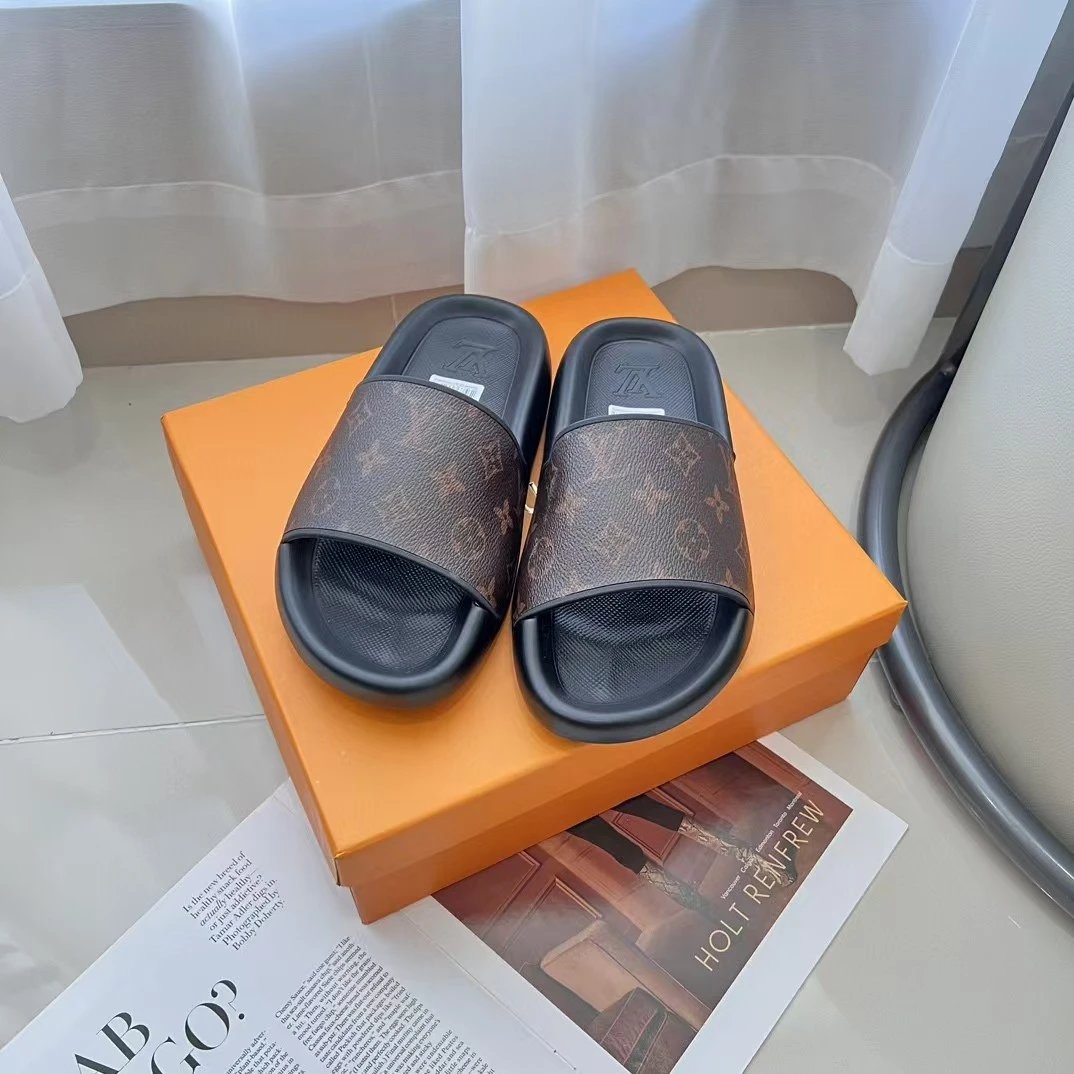 Letter Embossed Slide Sandals photo 5