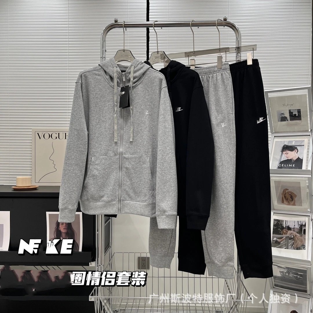 Autumn Winter Hoodie Sweatshirt Couple Set