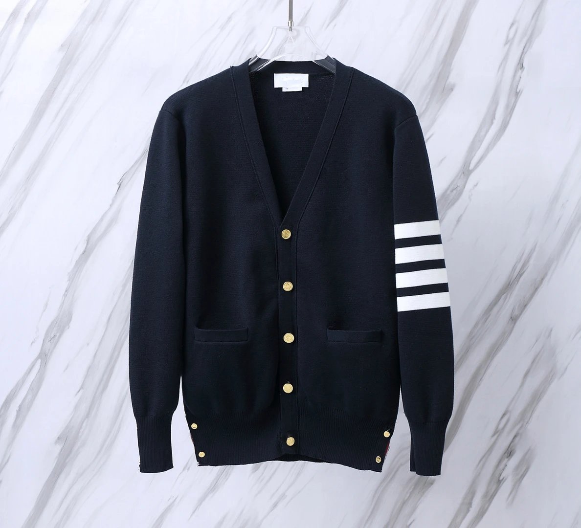 Knit Cardigan Gold Button Couples photo 2