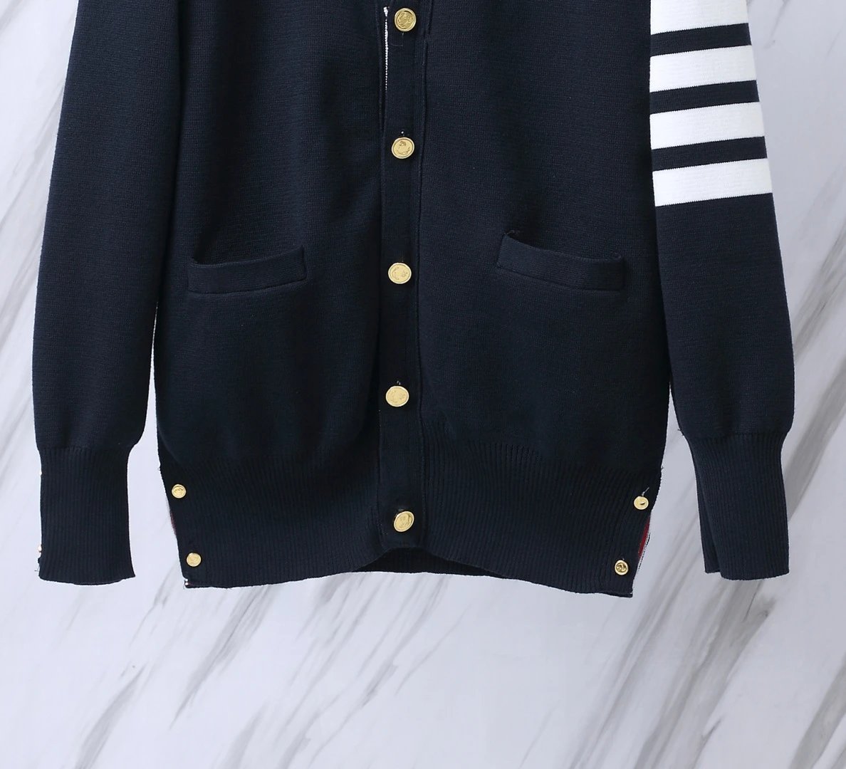 Knit Cardigan Gold Button Couples photo 6