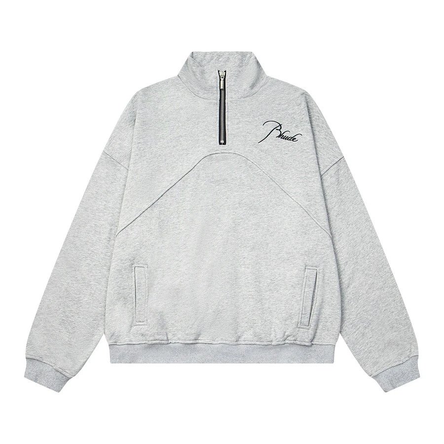 Logo Embroidery Half Zip Hoodie photo 3