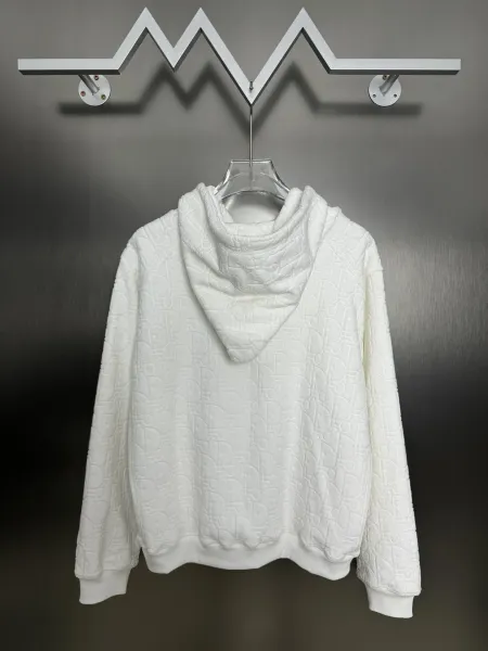 Dior Oblique Embossed Hoodie White - 3