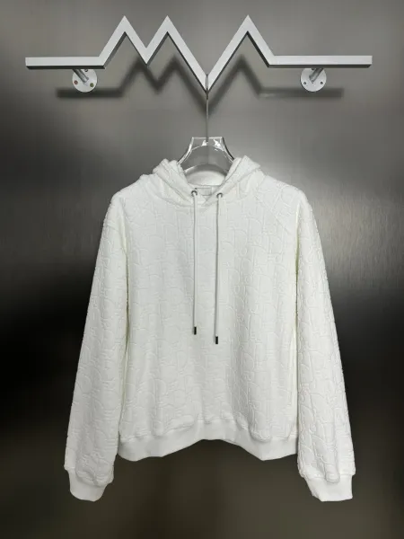 Dior Oblique Embossed Hoodie White - 2