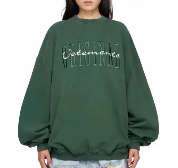 Letter Logo Print Washed Hoodie Unisex photo 6