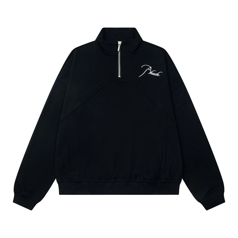 Logo Embroidery Half Zip Hoodie photo 2