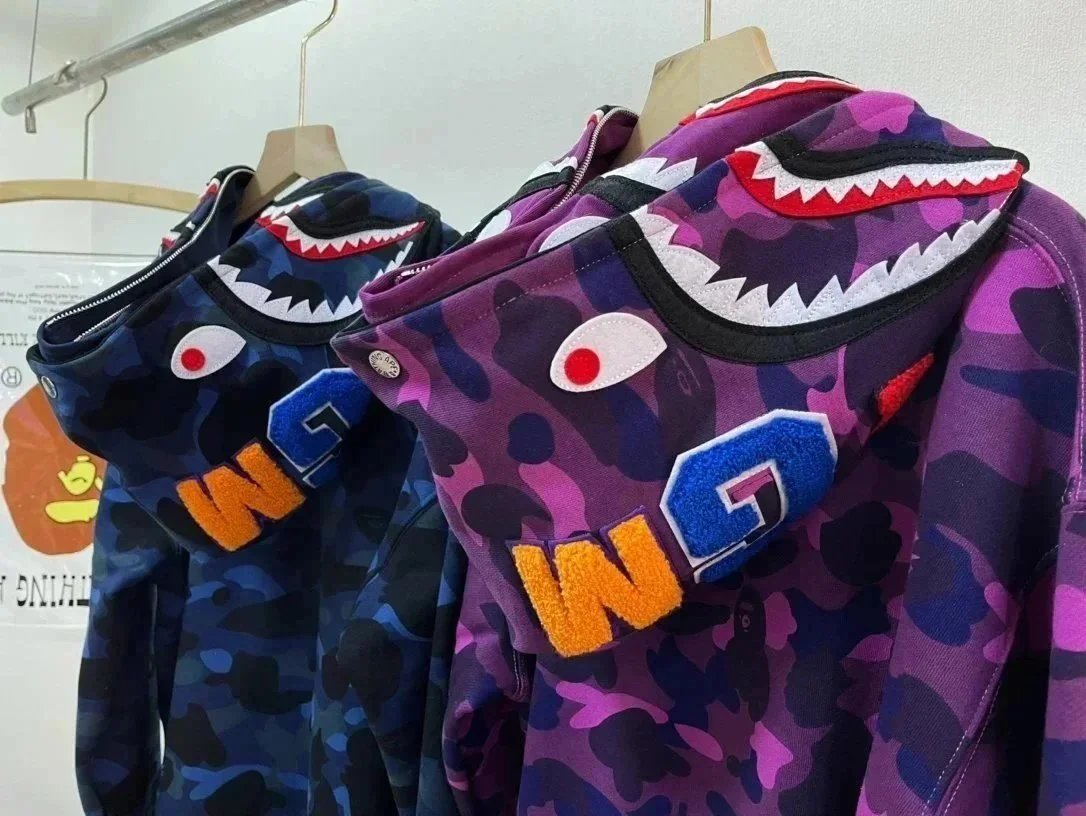 A Bathing Ape Shark Hoodie Pink Camo Hoodie - 10