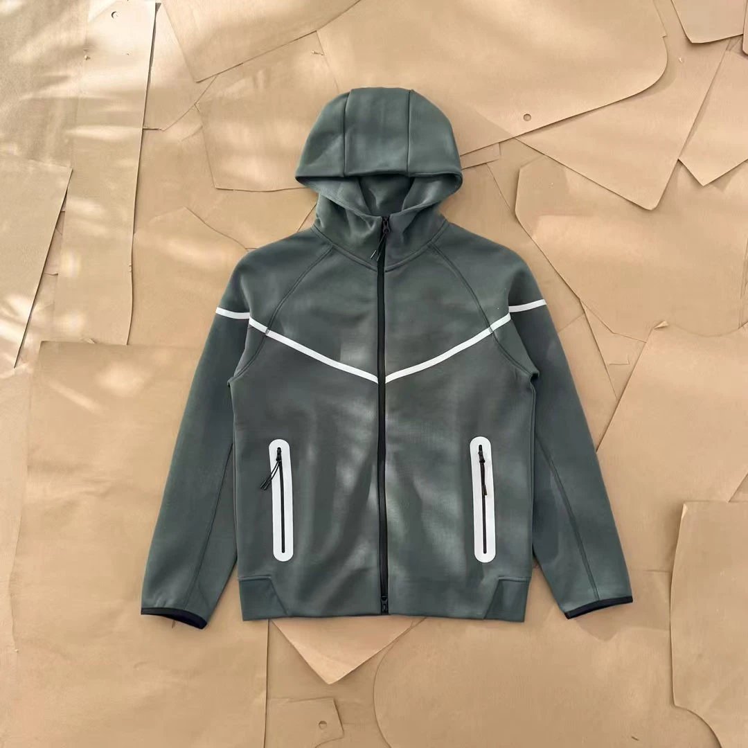 Spring Reflective Stripe Cotton Hoodie and Sweatpants Set photo 7