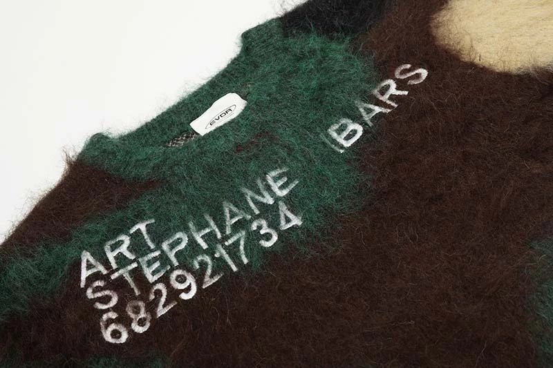 Letter Colorblock Wool Sweater photo 7