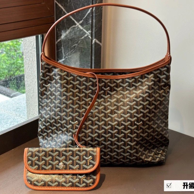 Goyard Shoulder Bags Monogram Hobo — Light brown
