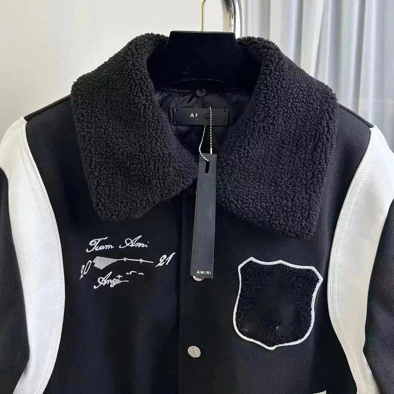 Letter Embroidery Badge Baseball Jacket photo 4
