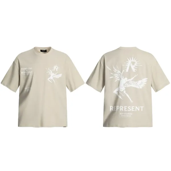 Represent Horizons T-Shirt Beige T-Shirt - 1