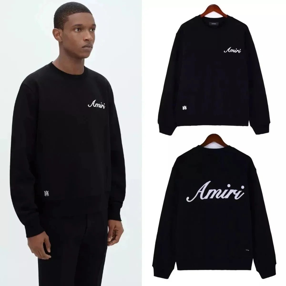 Embroidered Crew Neck Sweatshirt