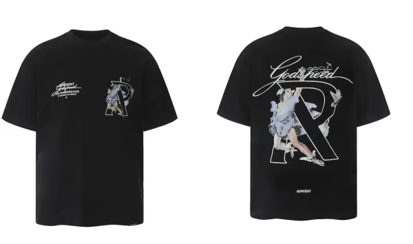 Represent Godsfeed 'The Champions Pace' Black Graphic T-Shirt - 1