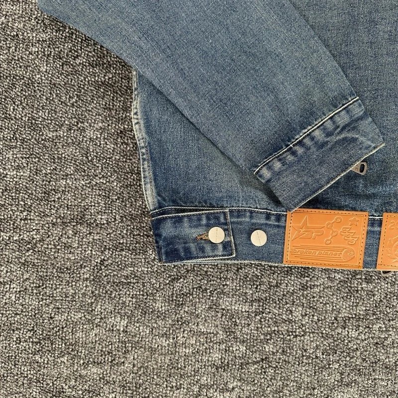 Letter Embroidery Denim Jacket photo 5