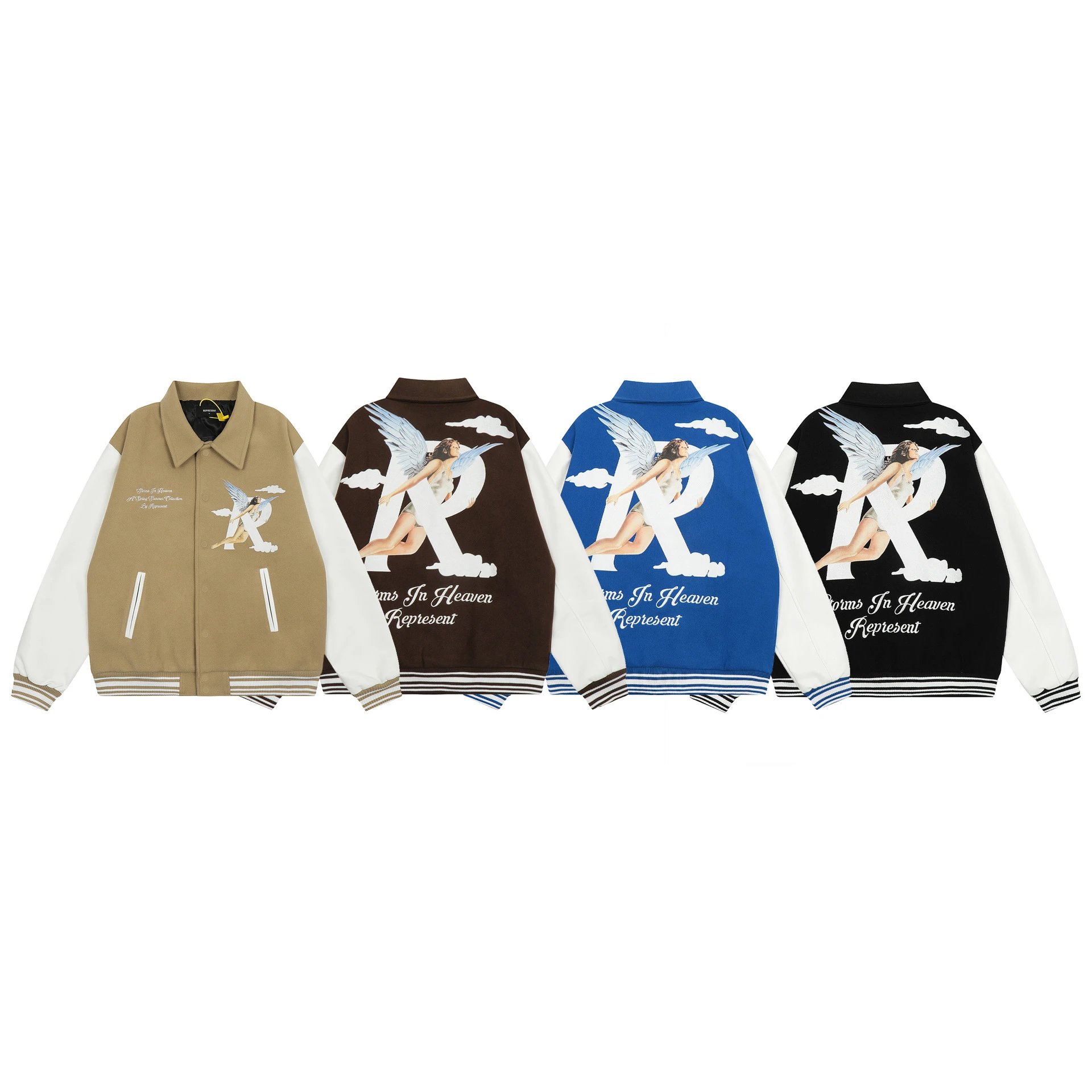Angel R Letter Baseball Jacket photo 6