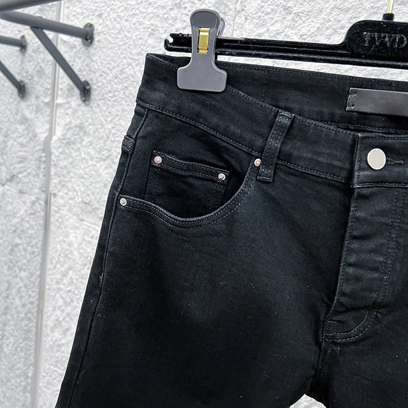 Water Washed Distressed Slim Jeans photo 5