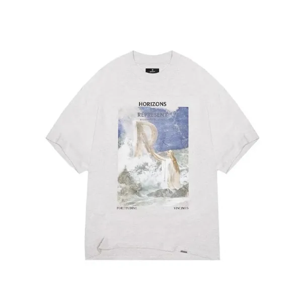 Represent Horizons Graphic Print T-Shirt Gray - 1