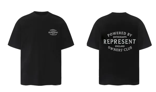 Represent Powered By Enthusiasts England Owners' Club Black T-Shirt - 1