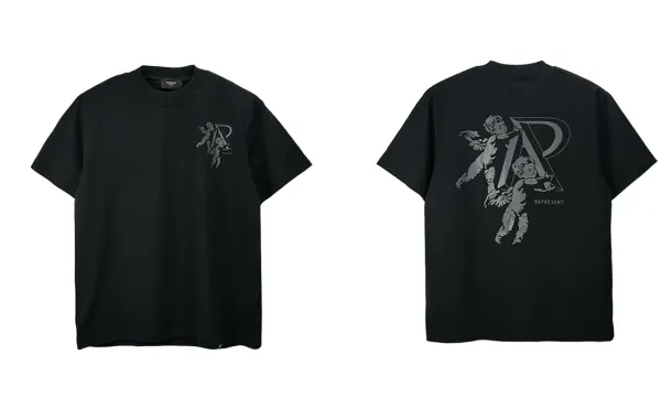 Represent Cherub Logo Black T-Shirt - 1