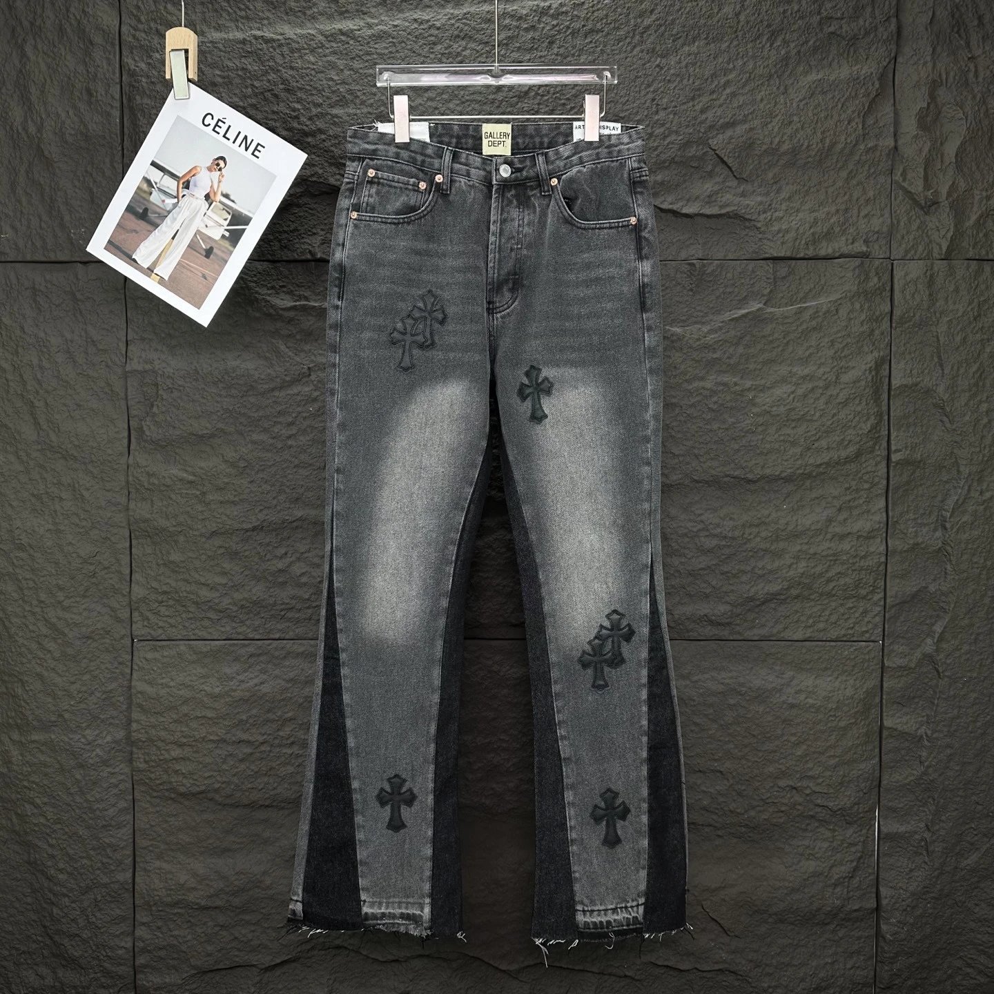 Distressed Flared Denim Jeans photo 4