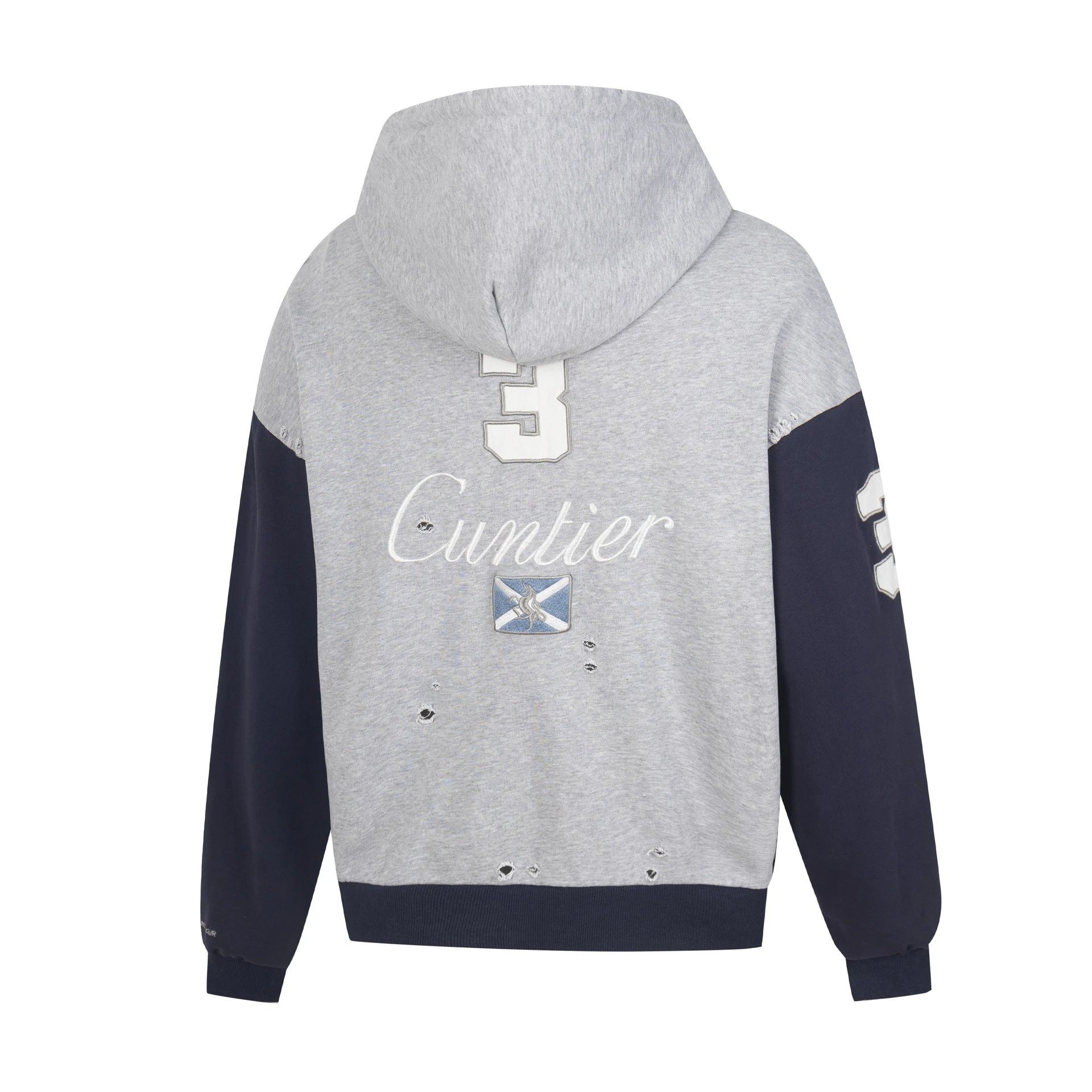 Colorblock Distressed Horse Embroidery Jacket photo 8