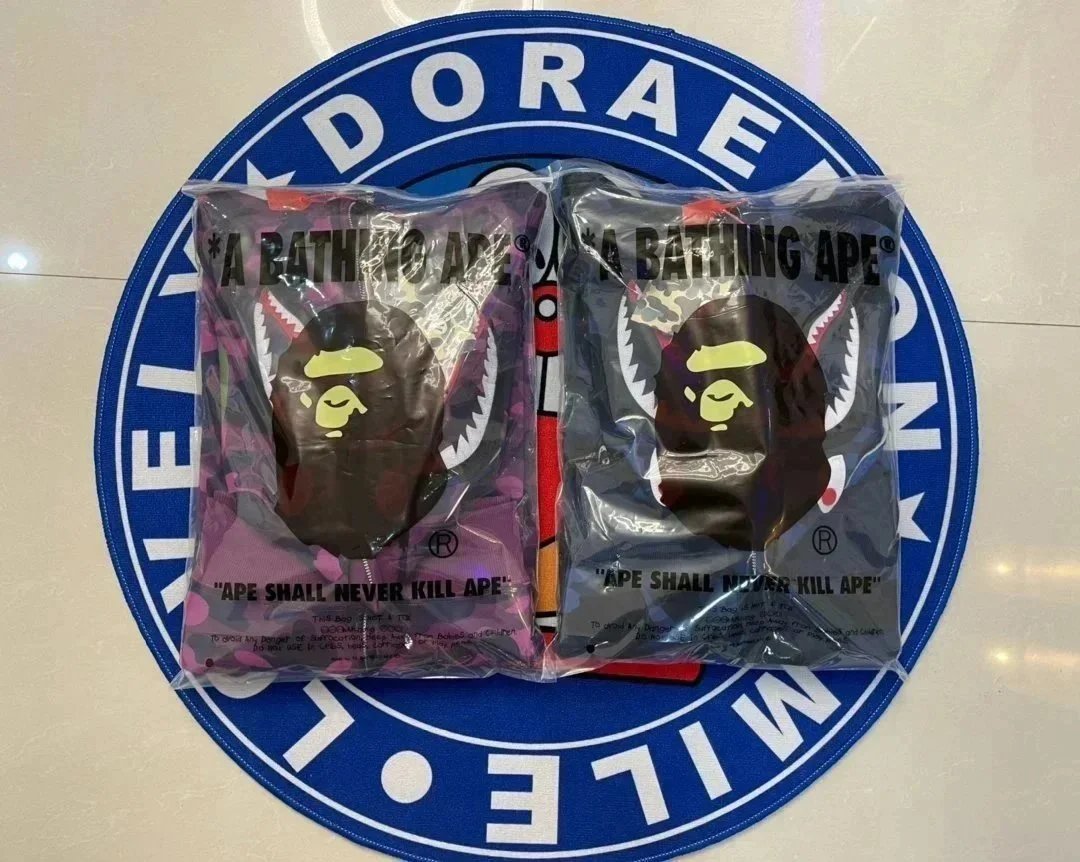 A Bathing Ape Shark Hoodie Pink Camo Hoodie - 5