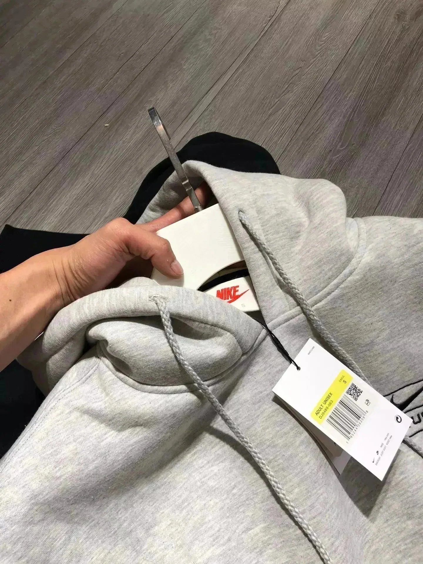 Oversized Fleece Lined Hoodie Grey photo 7