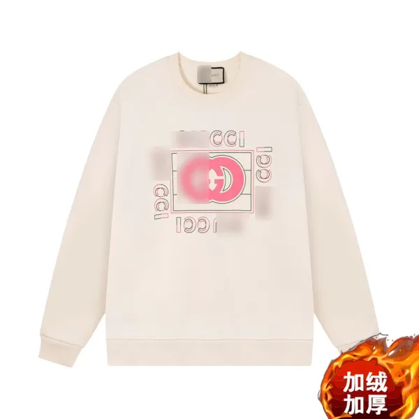Design Cartoon Graphic Oversized Sweater Dress in Cream with Knee-High Boots - 2