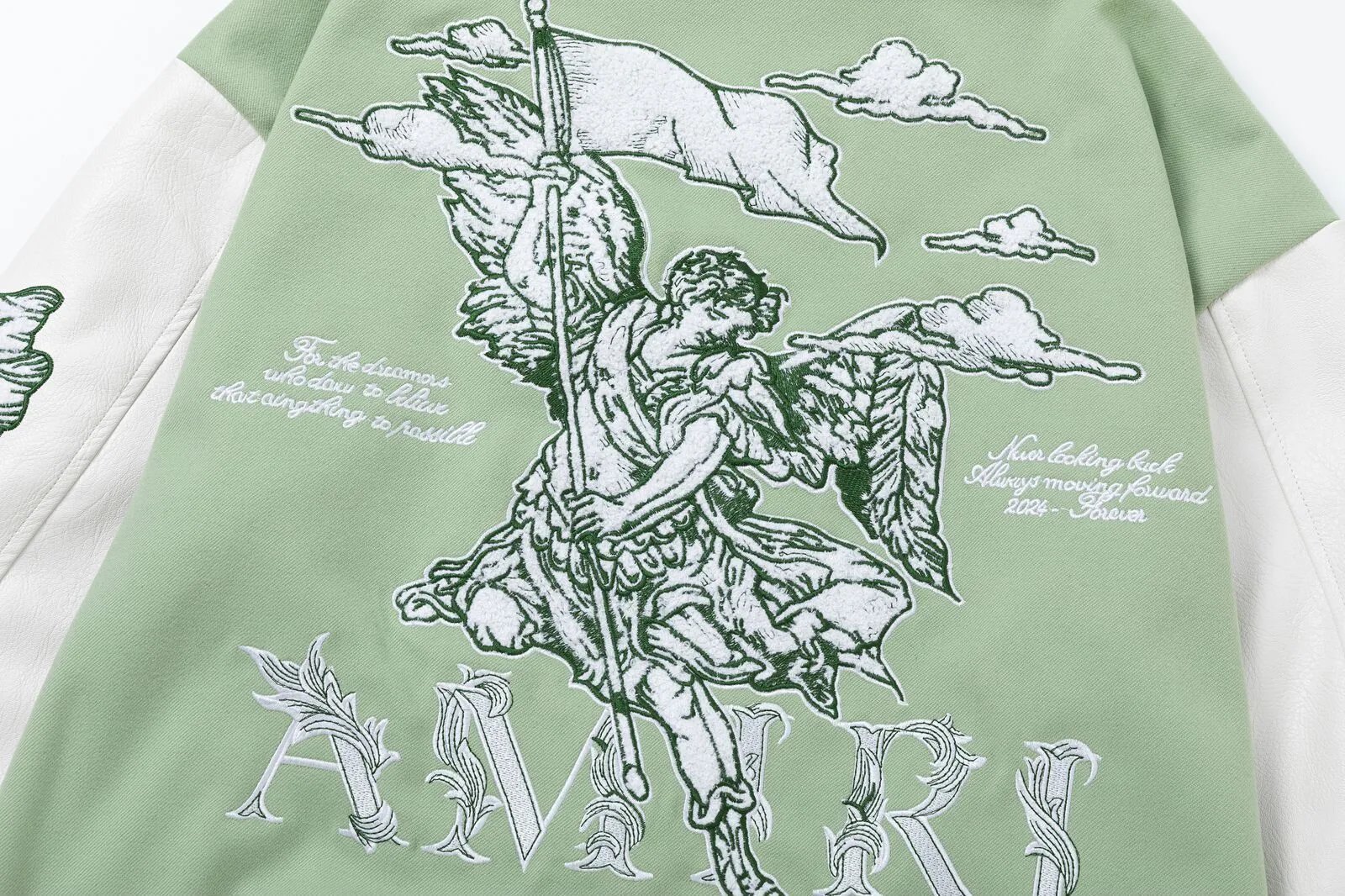 Angel Embroidered Baseball Jacket photo 8