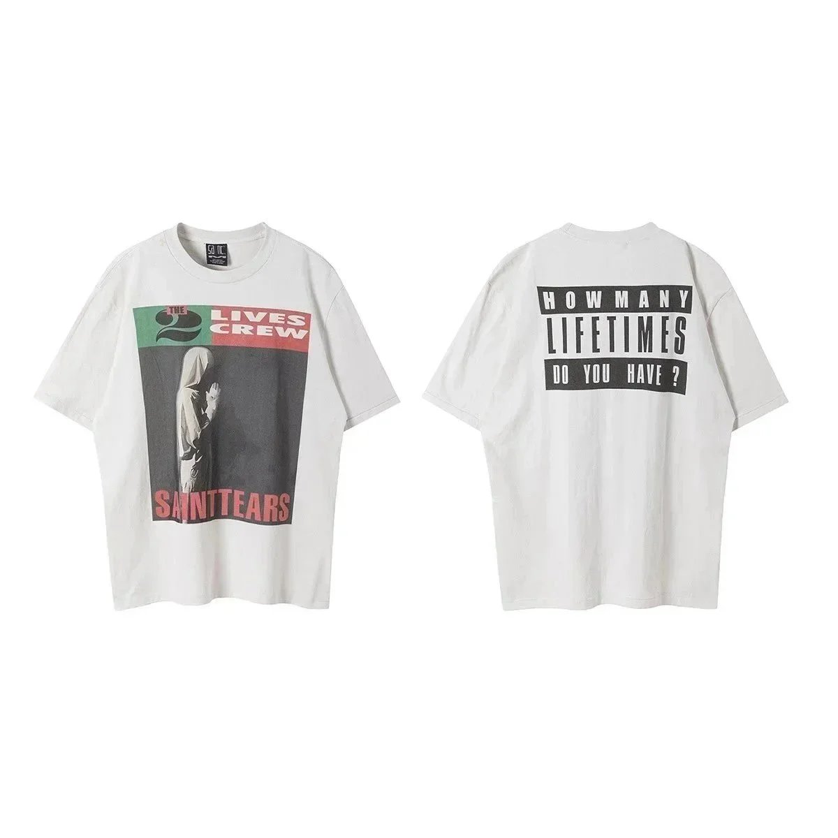Distressed Print Short-Sleeve T-Shirt photo 8