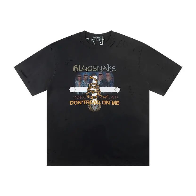 Wash Vintage Cross Print T-Shirt photo 5