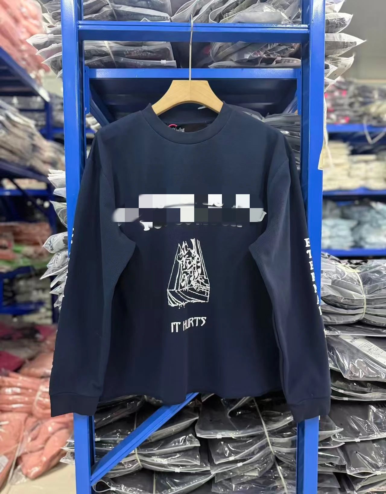 Waffle Print Long Sleeve T-Shirt photo 8