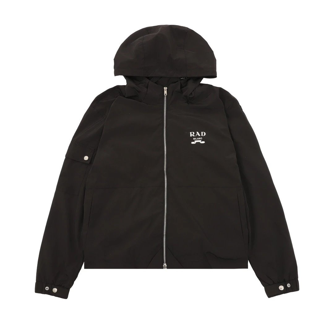 Prada RAD Milano Windbreaker Gray Jacket Outerwear.windbreaker - 8
