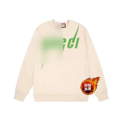 Design Cartoon Graphic Oversized Sweater Dress in Cream with Knee-High Boots - 17