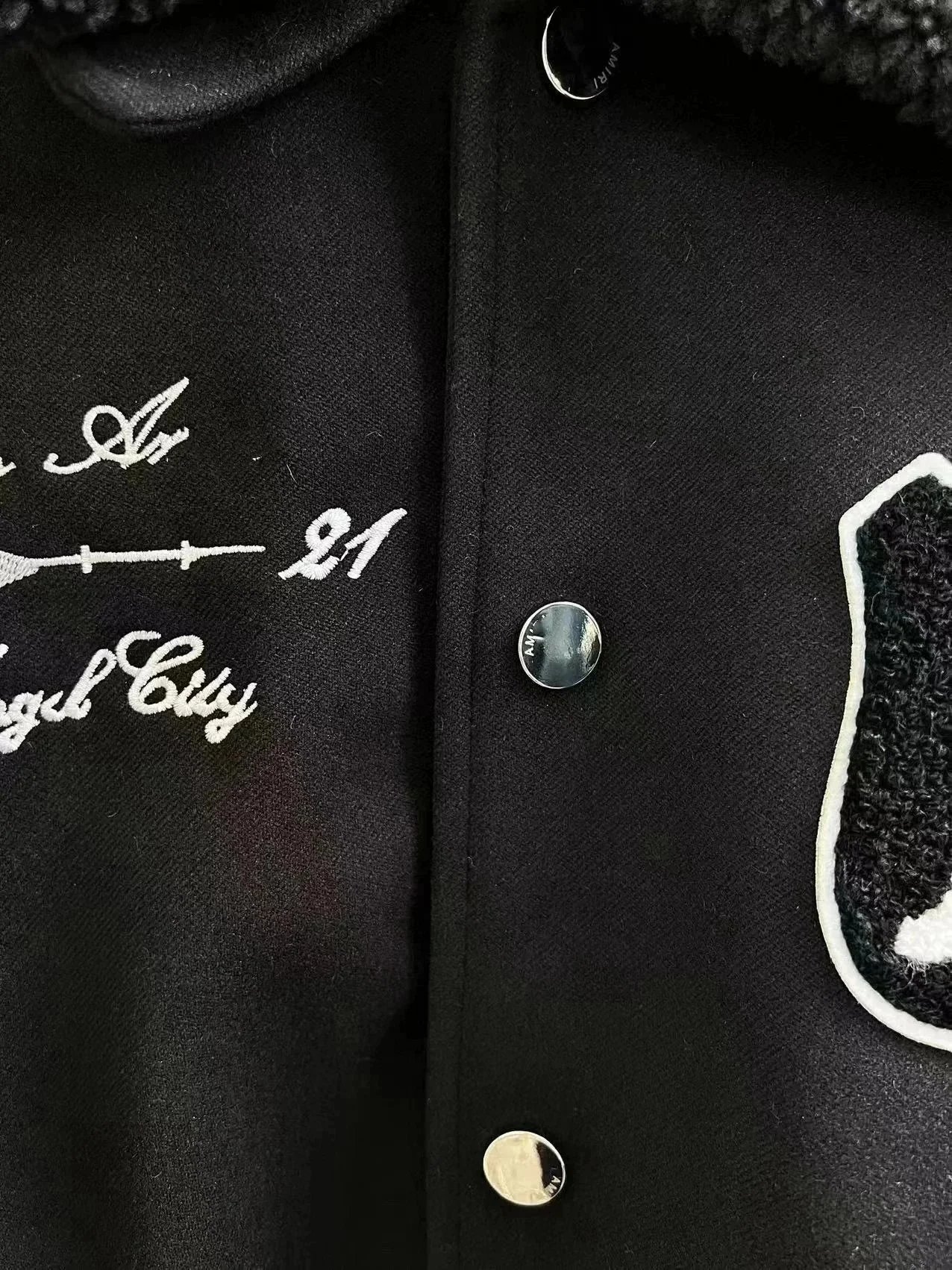 Letter Embroidery Badge Baseball Jacket photo 5