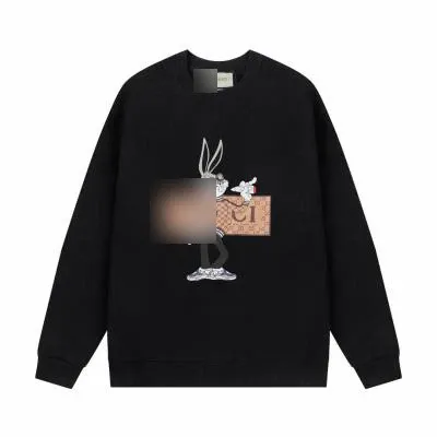 Design Cartoon Graphic Oversized Sweater Dress in Cream with Knee-High Boots - 45