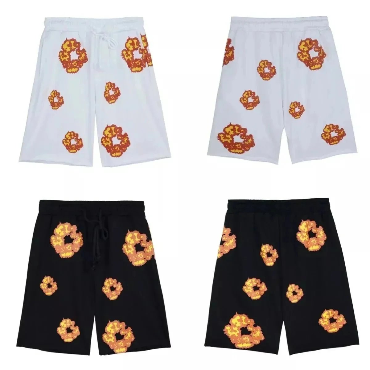 Flame Print Sweatshorts