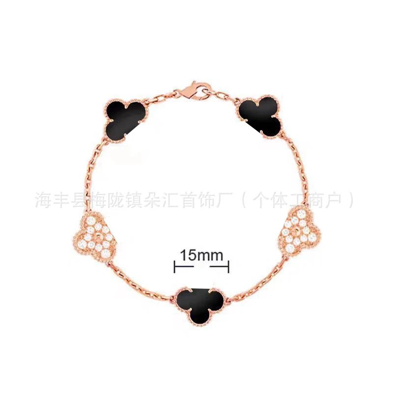 Black Onyx with Diamond Rose Gold