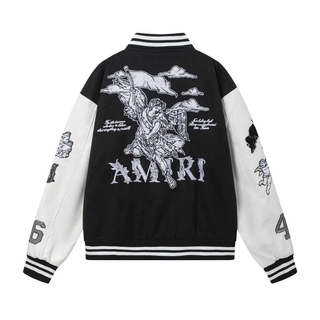 Angel Embroidered Baseball Jacket photo 5