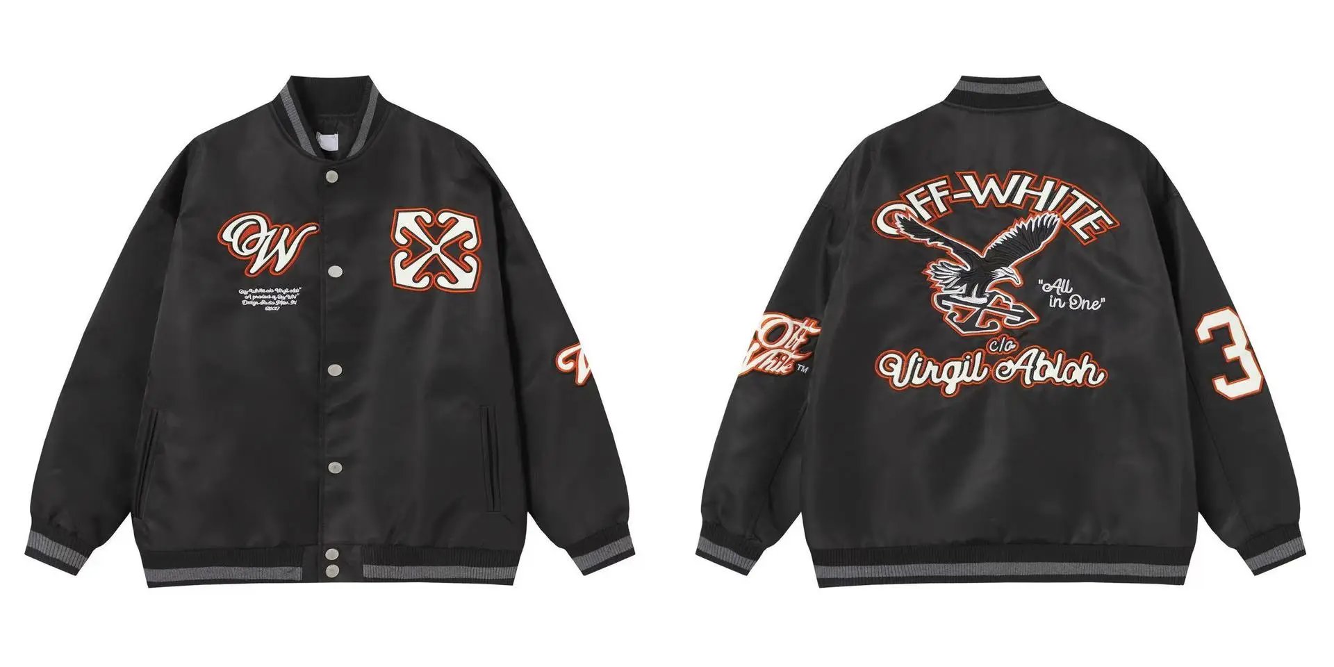 Logo Embroidery Baseball Jacket photo 7