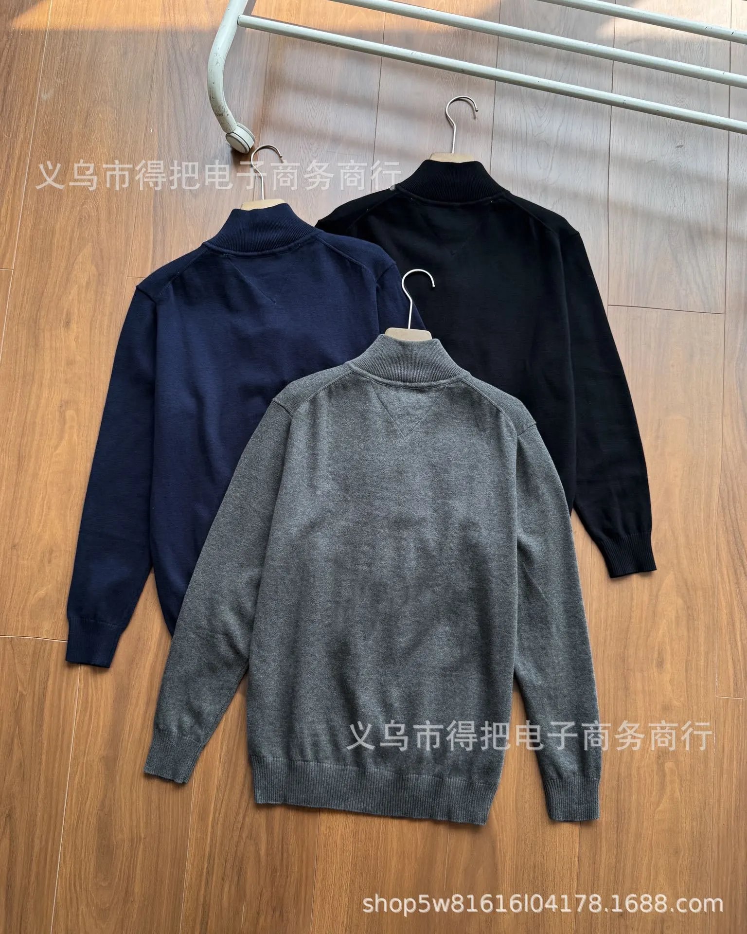 Embroidered Half-Zip Knit Sweater photo 7