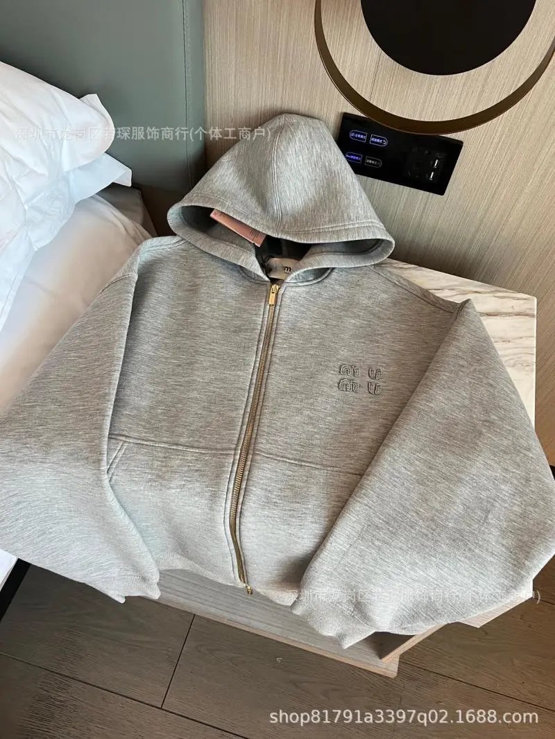 Grey Letter Patch Hoodie photo 2