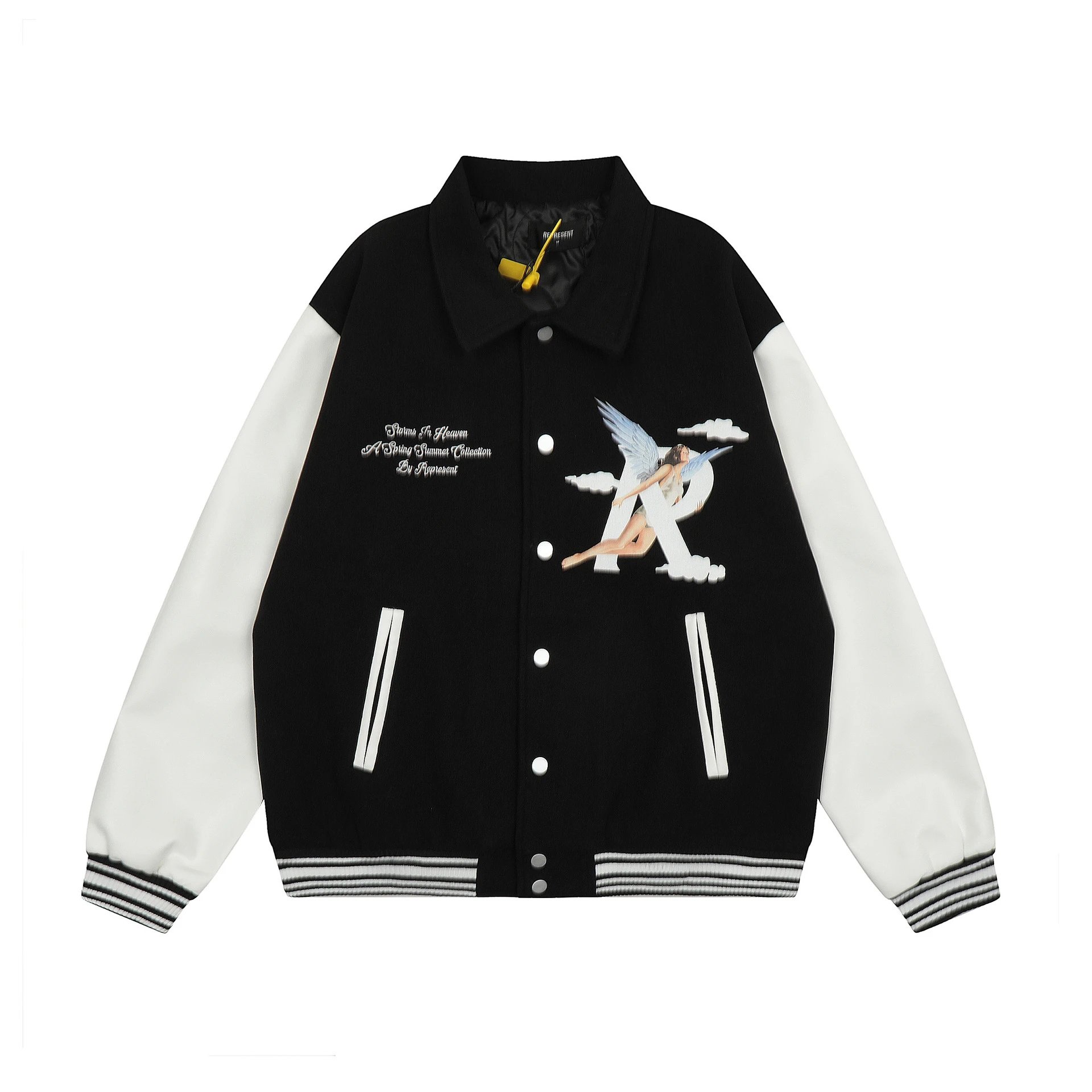 Angel R Letter Baseball Jacket photo 2