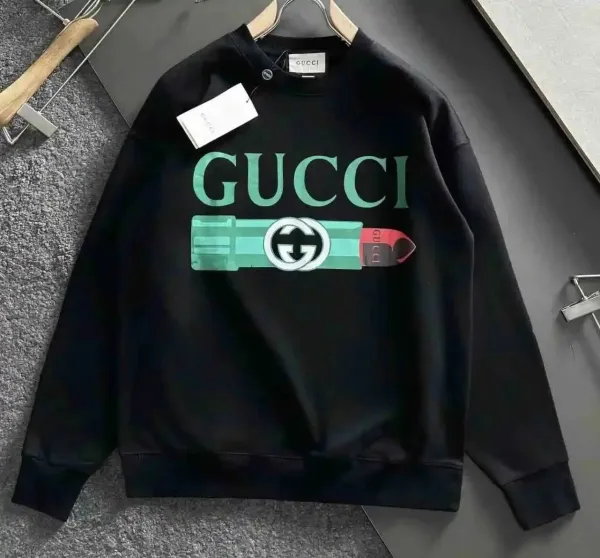 Gucci Lipstick Print Black Hoodie - 1