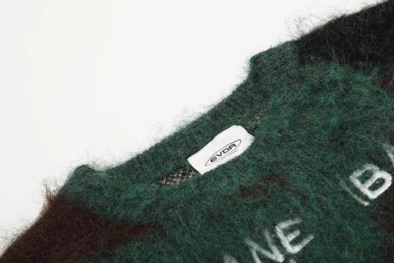 Letter Colorblock Wool Sweater photo 8