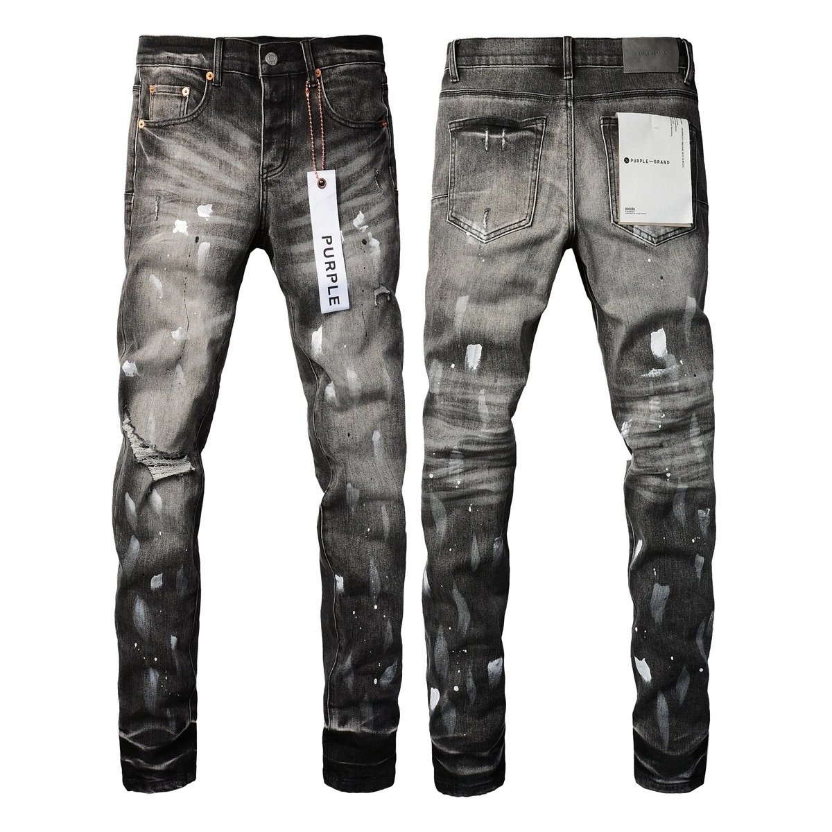 Distressed Slim-Fit Ripped Jeans photo 5